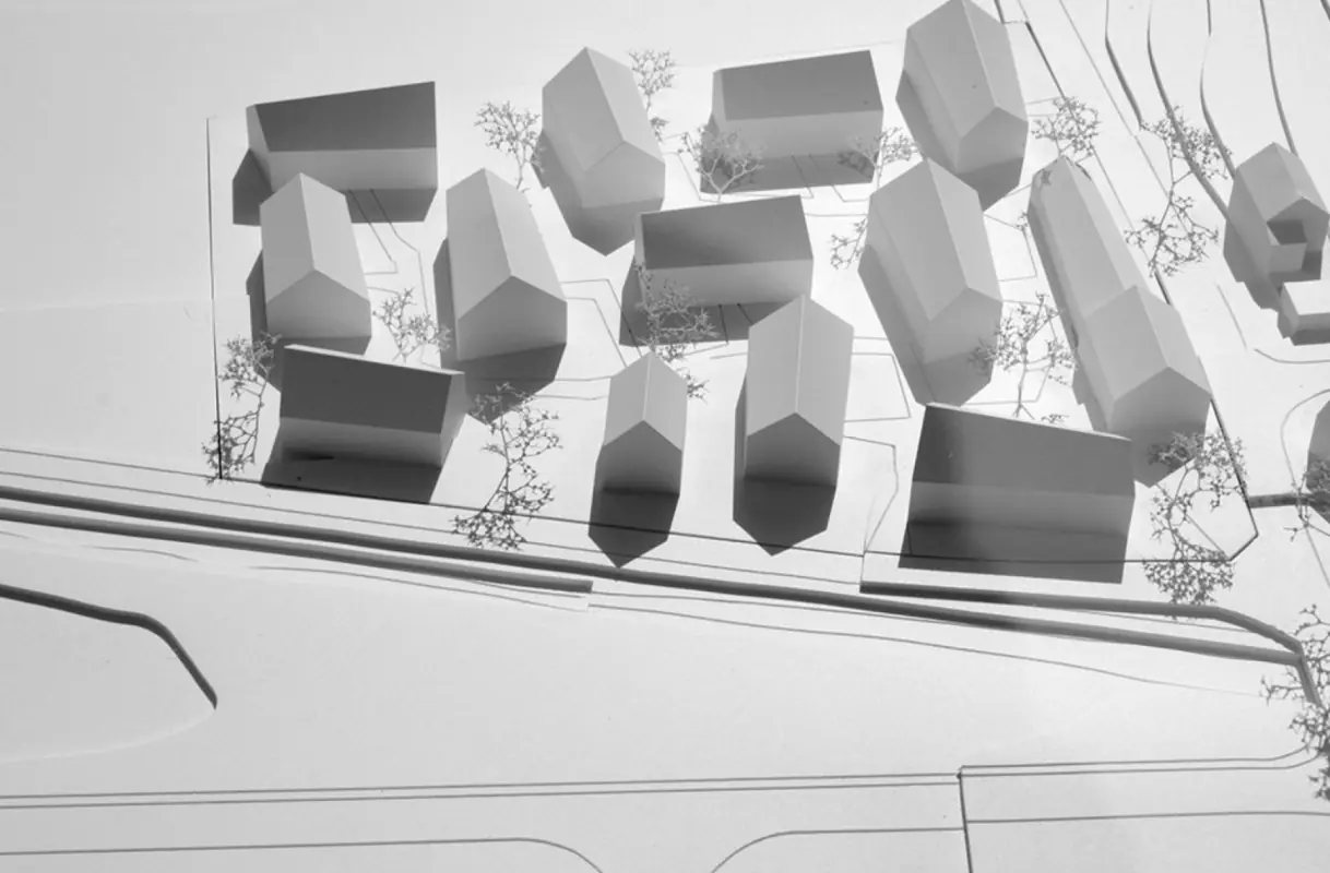 Modern apartment building